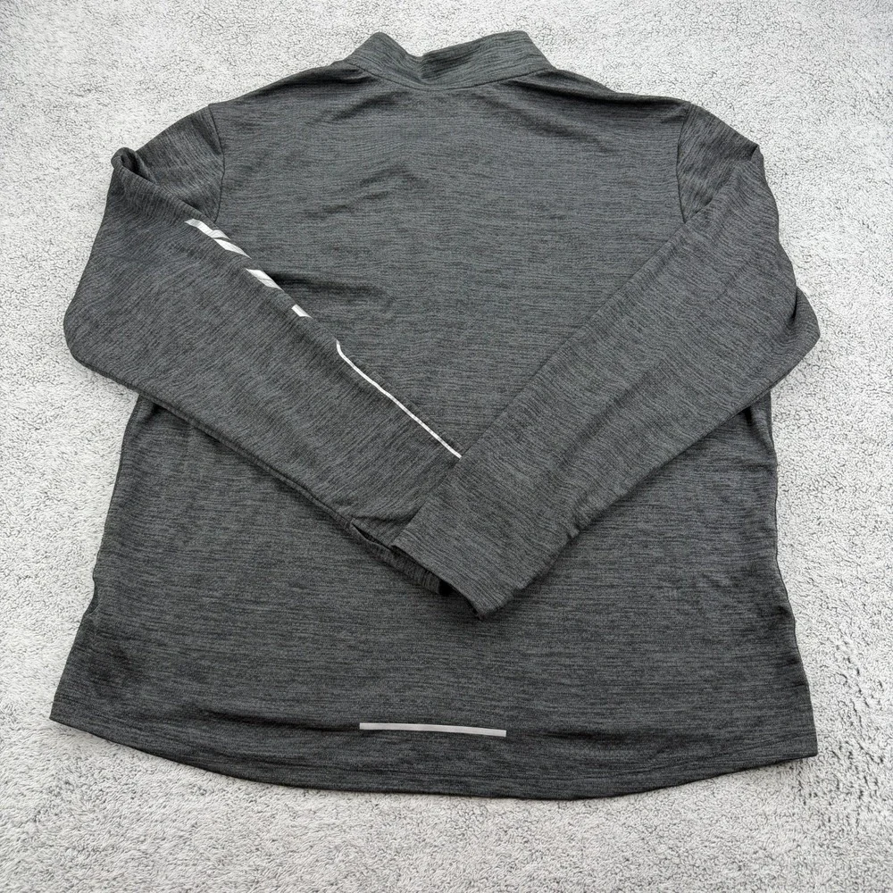 Nike Running Pullover Mens XL Gray 1/4 Zip Waffle Grid Mock Performance Swoosh
